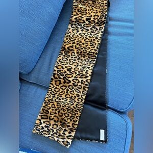 Henri bendel faux fur animal, print scarf